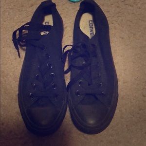Black on black converse-brand new!